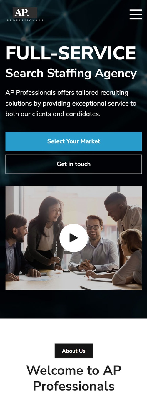 approfessionals.com website mobile screenshot